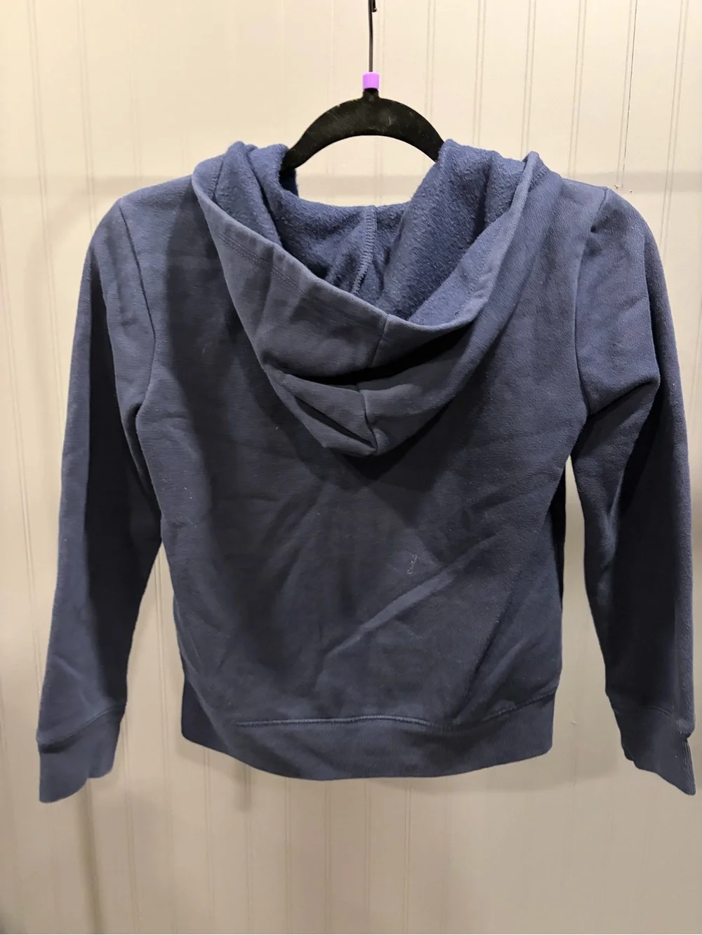 GAP Kids Navy Zip-Up Hoodie with Pink-Trim Logo